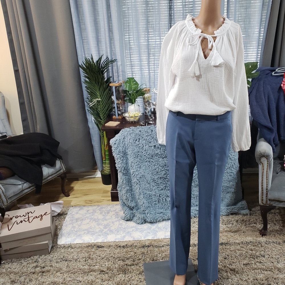 NWT White nautical inspired beachy top - S